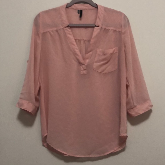 Dusty Rose Chiffon Blouse - Picture 4 of 4